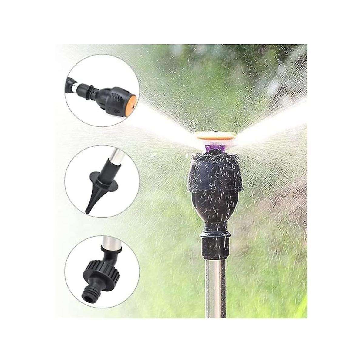 Garden Automatic Rotating Sprinkler Stainless Steel Tripod Irrigation Stand 360-degree Water Jet Gar