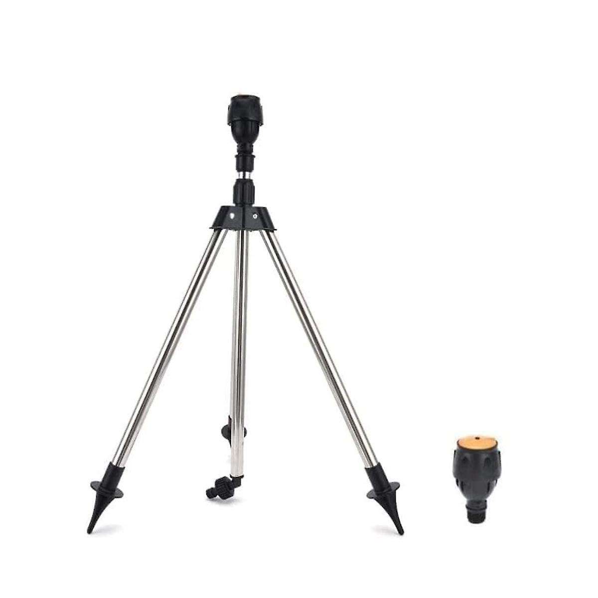 Garden Automatic Rotating Sprinkler Stainless Steel Tripod Irrigation Stand 360-degree Water Jet Gar