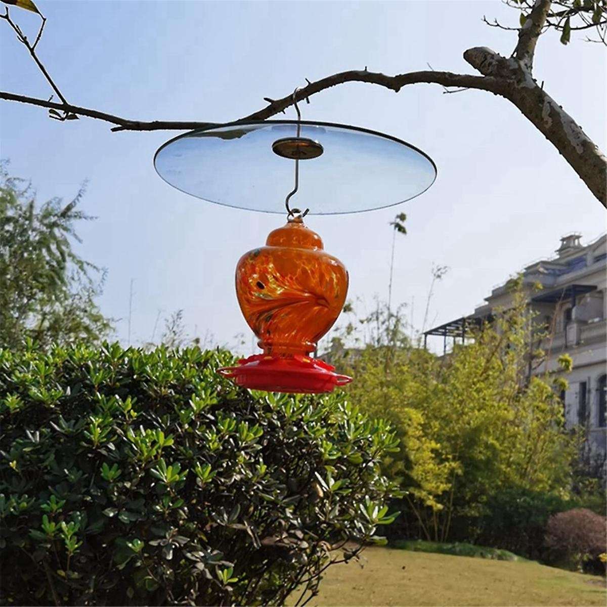 Glass Squirrel Baffle for Bird Feeders Pole - Shepherd Hooks/post Hanging - Clear 13inch