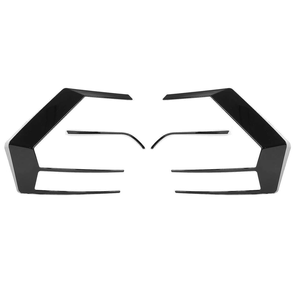 Gloss Black Car Tail Lights Cover Canards Flare Set for Golf MK7.5 GTD R 2017-2020