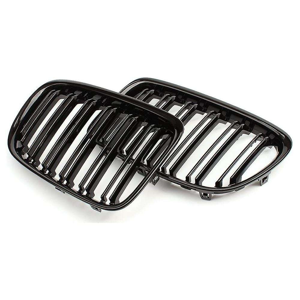 Glossy Black Front Bumper Dual Slat Front Kidney Grill Grille for bmw X1 Series E84 Sdrive Xdrive 2