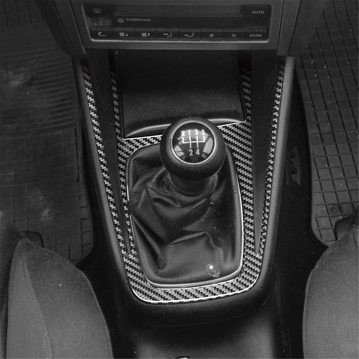 Golf 4 Mk4 1999-2004 Lhd Soft Carbon Fiber Car Gear Shift Panel Frame Cover Trim Interior Accessor