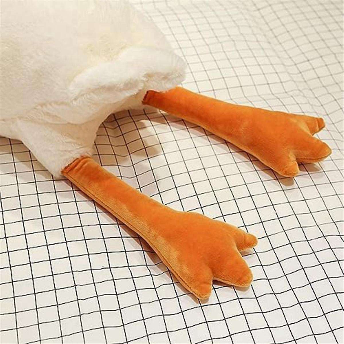 Goose Stuffed Animal Pillow Toy, Cute White Goose Stuffed Animal Duck Plush Pillow,Super Soft Huggin