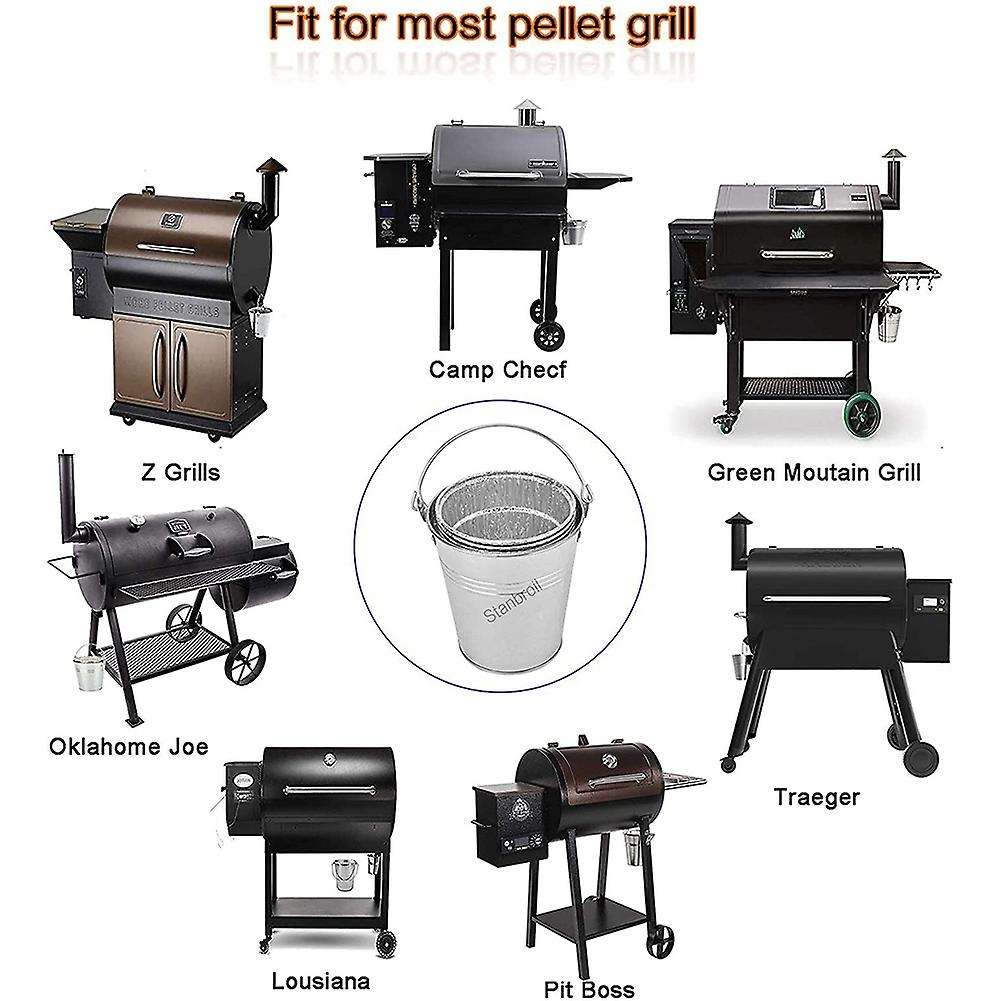 Grease Bucket Liners Compatible Traeger Wood Fired Pellet BBQ Grill 6 Pack