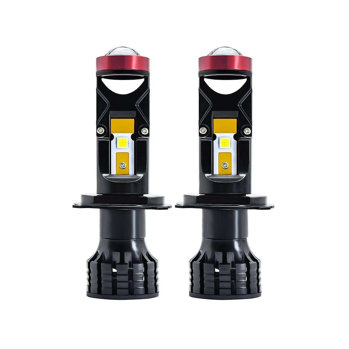 H4 Led Mini Projector 3d Lens 90w 25000lm Motorcycle Headlight Automobile Bulb Conversion Kit Hi/lo