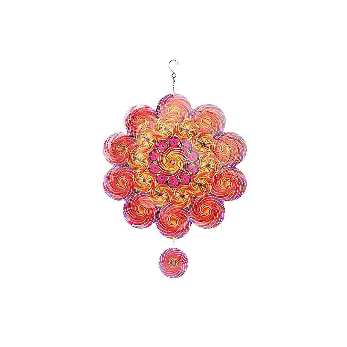 Halloween Lollipop Wind Spinner Rotating Garden Hanging Decor Kinetic Sculpture Wind Chime Yard Holi