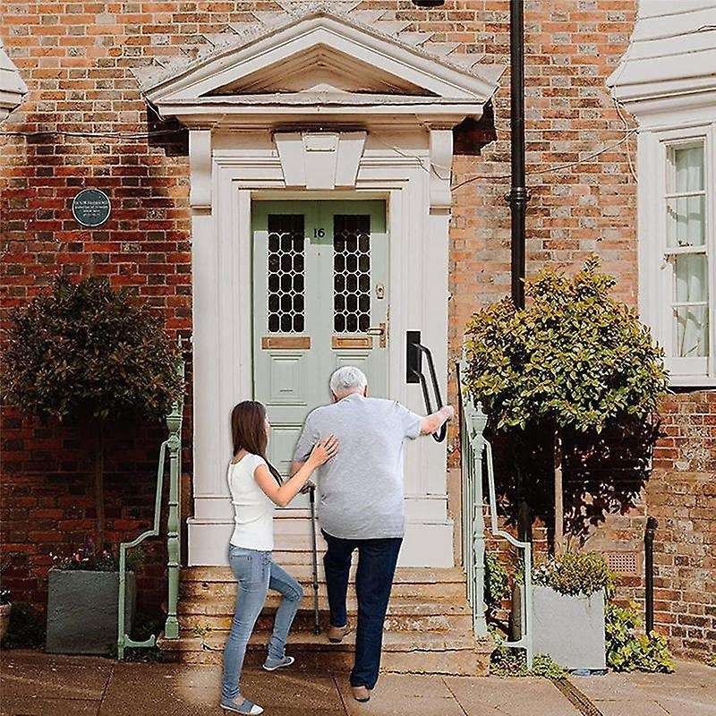 Handrails for Outdoor Steps Stair Railing , 1 to 3 Steps Stairs Wall Mounted for the Elderly, Disabl