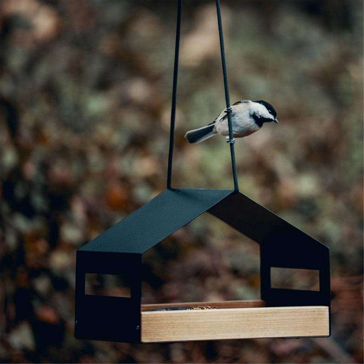 Hanging Bird Feeder House Outdoor Bird Feeder Hanging Nut Feeding Food Dispenser Holder