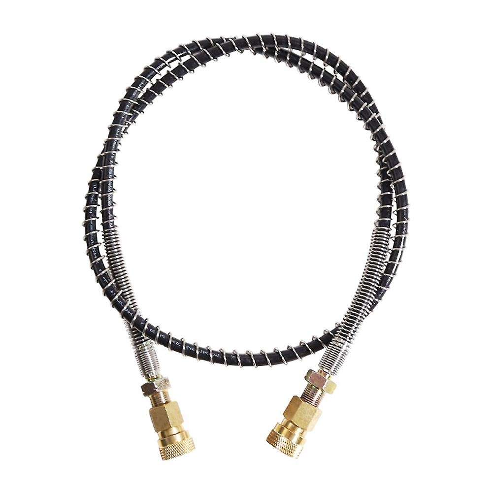 High Pressure Hose with Spring Wrapped 100cm Long Pcp Pneumatics Refilling Pump Nylon Black Hose