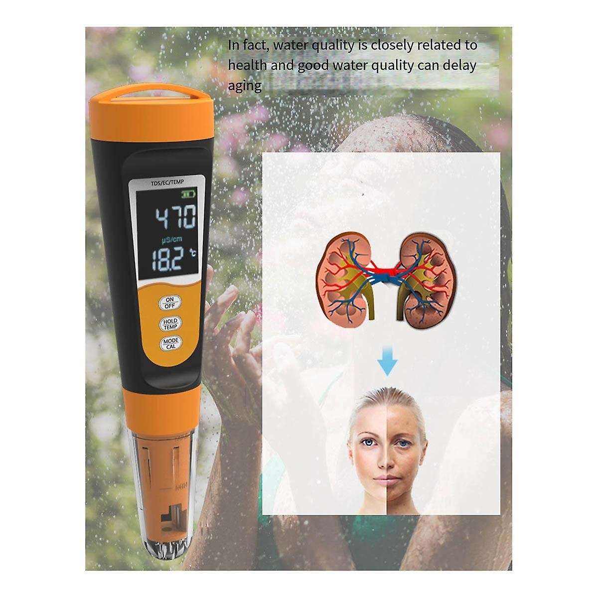High-precision Tap Water Testing Instrument Ec Conductivity Water Pen Tds Convenient 3-in-1 Water Q