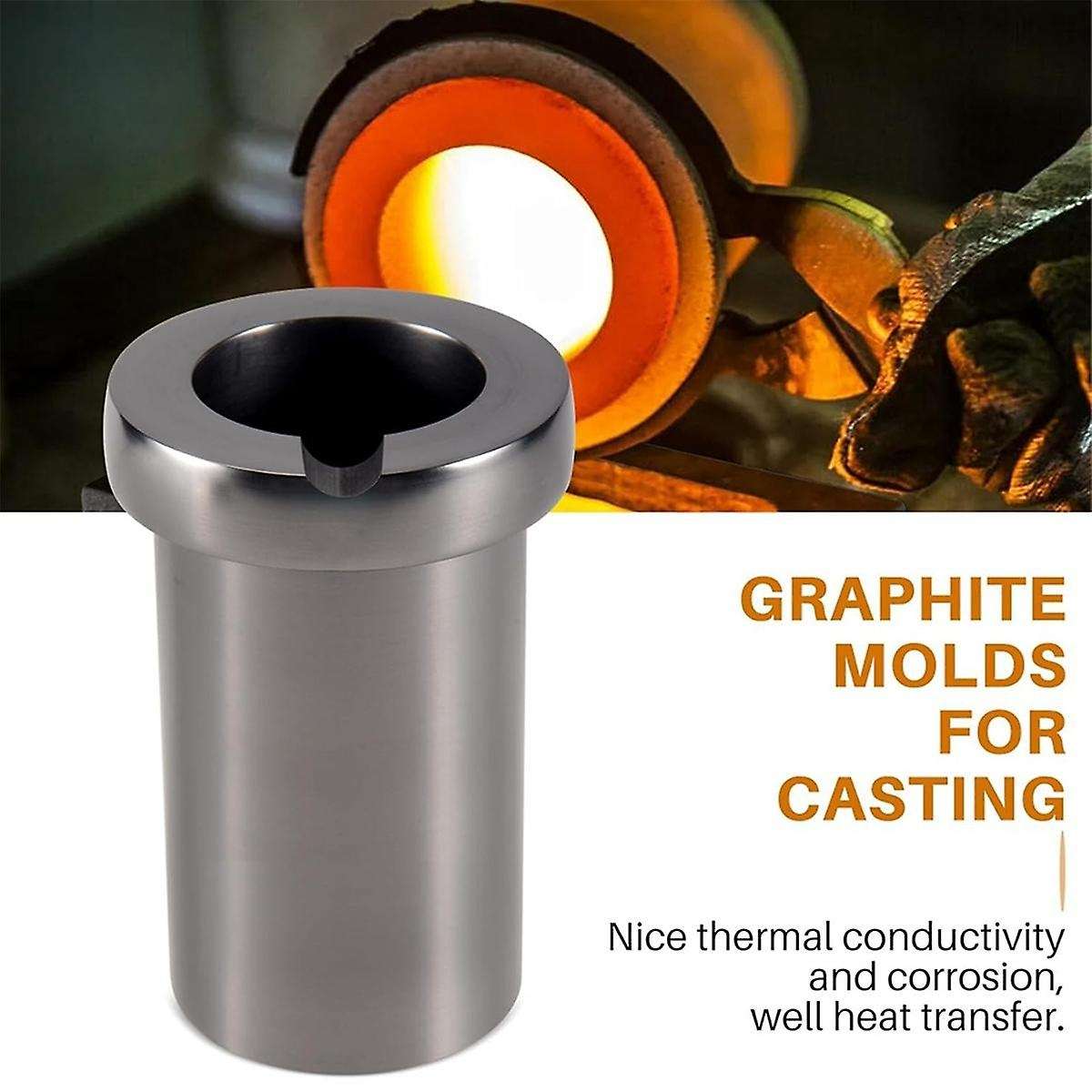 High-Purity Melting 1Kg Graphite Crucible Good Heat Transfer Performance for Melting Casting Refinin