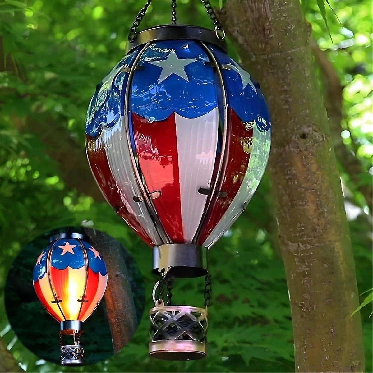 Hot Air Balloon Solar Lantern Outdoor Solar Lanterns Waterproof for Garden Patio Porch Tree Yard Dec