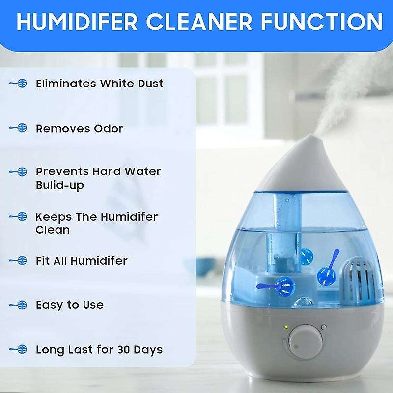 Humidifier Cleaner 12Pcs,Cleaning Ball,Works in All Humidifiers and Fish Tanks, Purifies Water, Elim