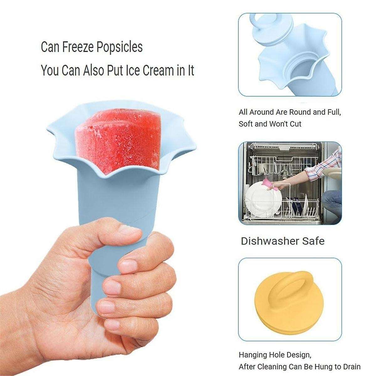 Ice Cream Cone Scoop, Mini Ice Cream Cone, Plastic Ice Cream Cone Holder, Snow Cone Cup, Children'S