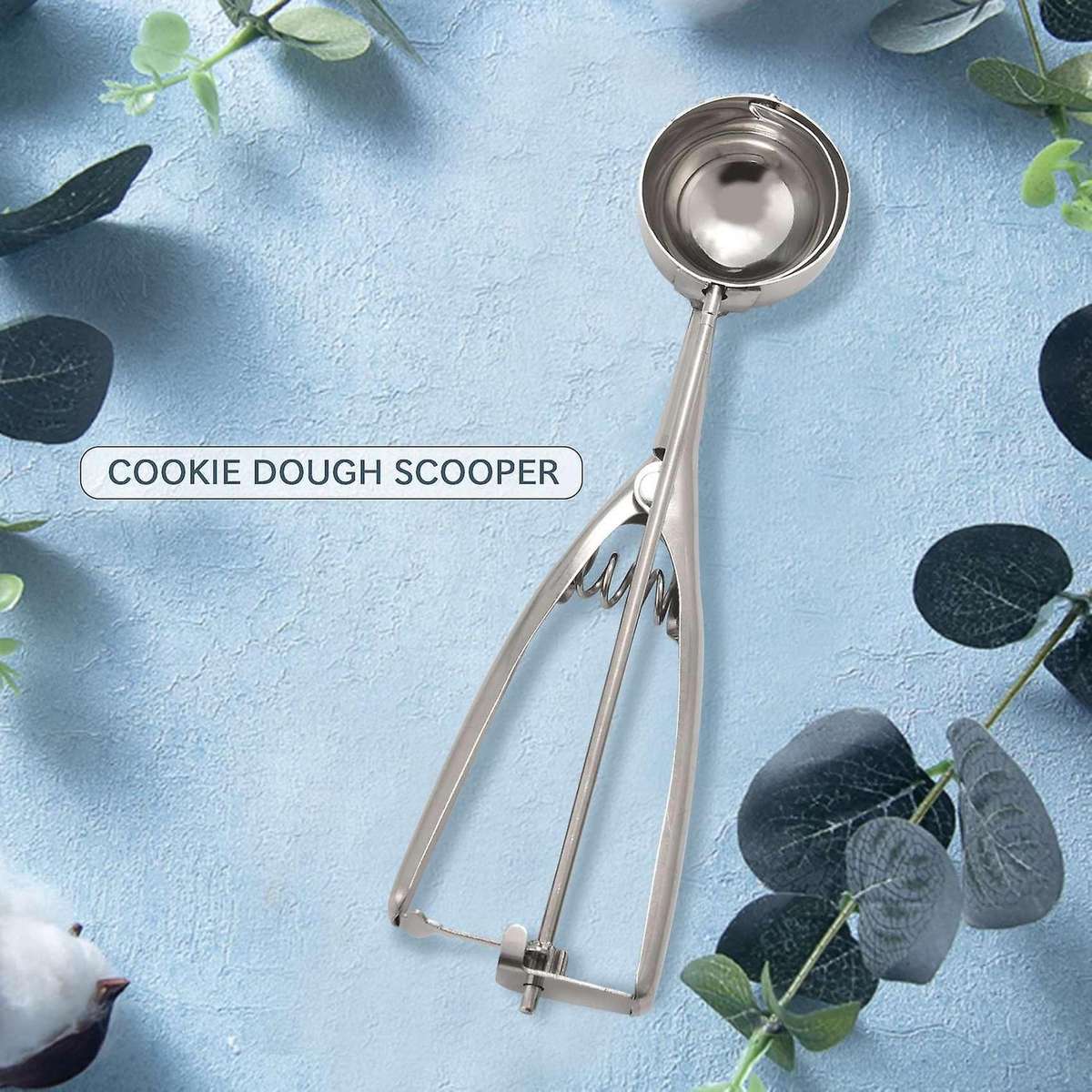 Ice Cream Scoop Biscuit Scoop Set, Stainless Steel Ice Cream Scoop with Trigger Release, Biscuit Sc