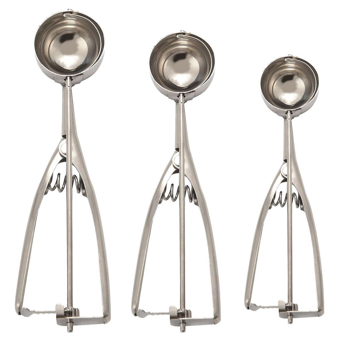 Ice Cream Scoop Biscuit Scoop Set, Stainless Steel Ice Cream Scoop with Trigger Release, Biscuit Sc