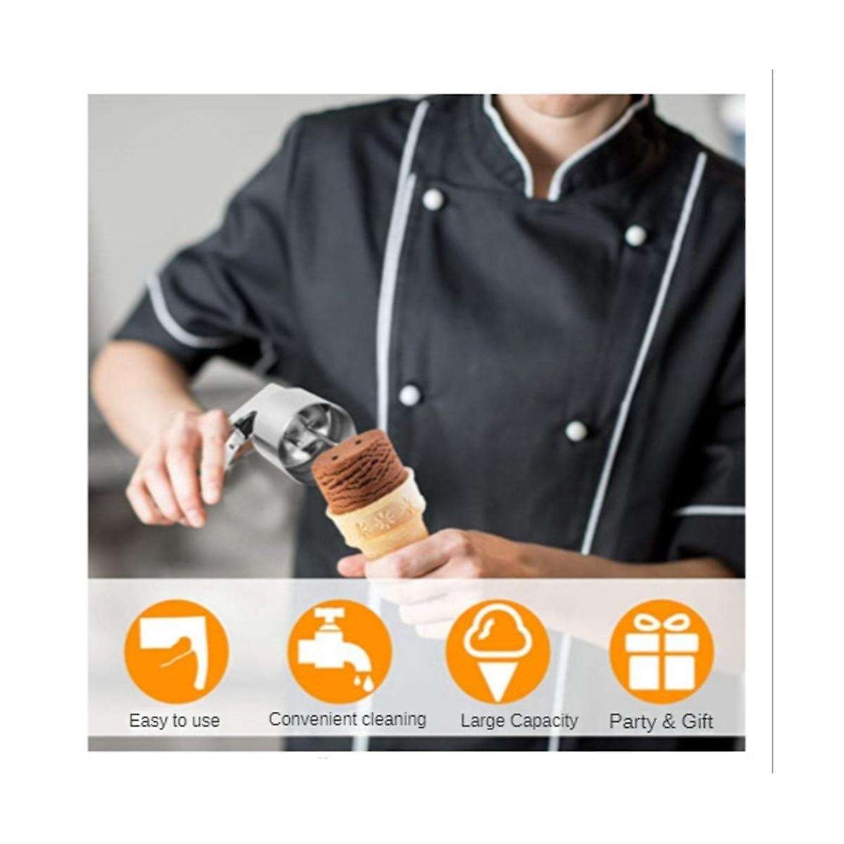 Ice Cream Scoop Ice Cream Scoop with Trigger Release Ice Cream Accessories Big Volume Scoop Cylindr