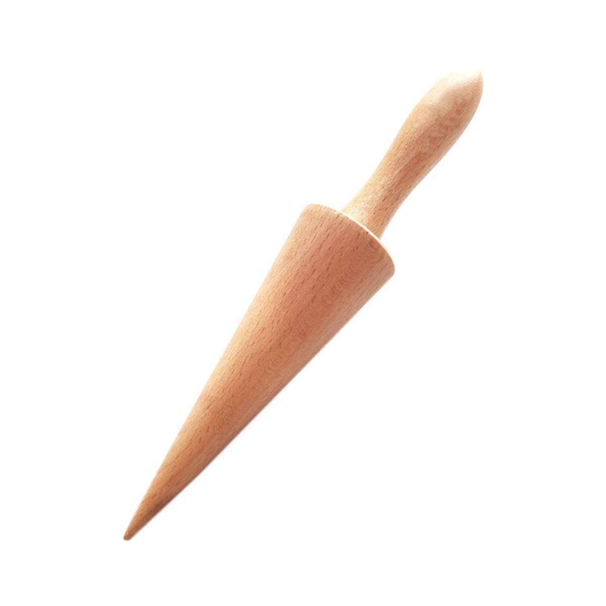 Ice Cream Waffle Cone Roller, Strong and Smooth Cone Roller, Wooden Pizzelle Cone, Handle Waffle Con