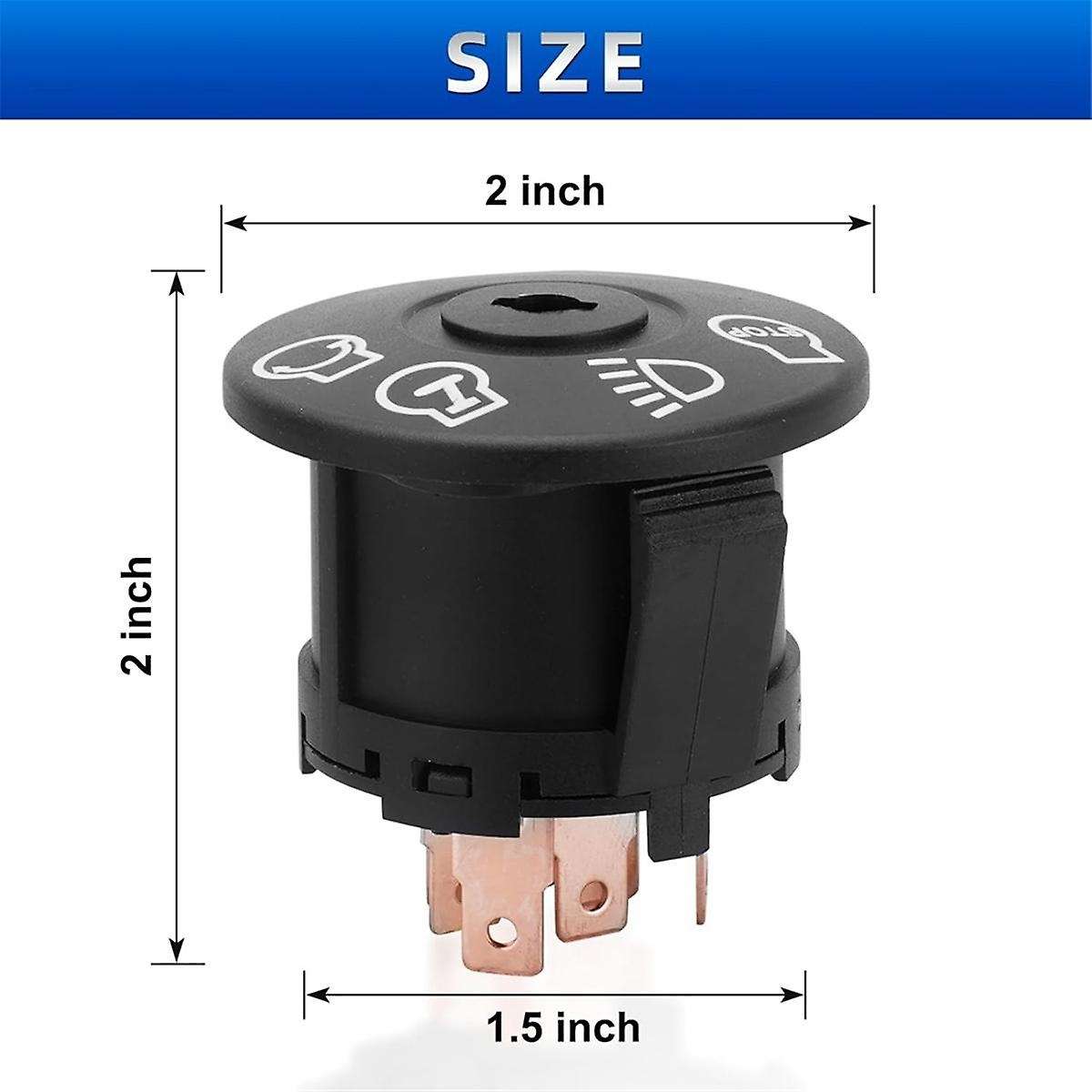 Ignition Switch with Key 7 Terminals Compatible for Deere John Riding Lawn Mower Replace 925-1741