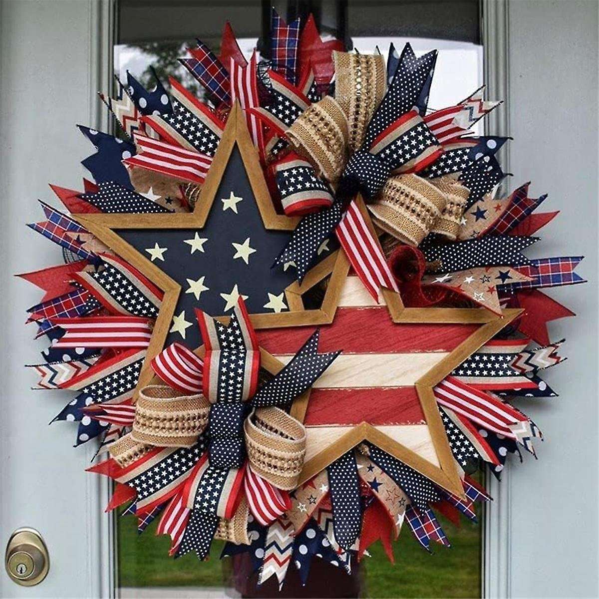 Independence Day Garland Patriotic Star Garland Wall Hanging Festive Atmosphere Decorative Pendant