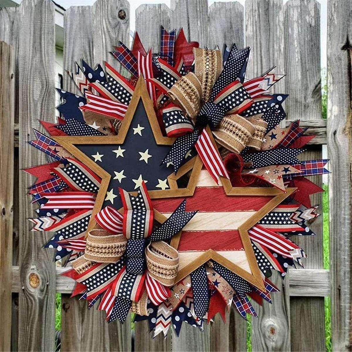 Independence Day Garland Patriotic Star Garland Wall Hanging Festive Atmosphere Decorative Pendant