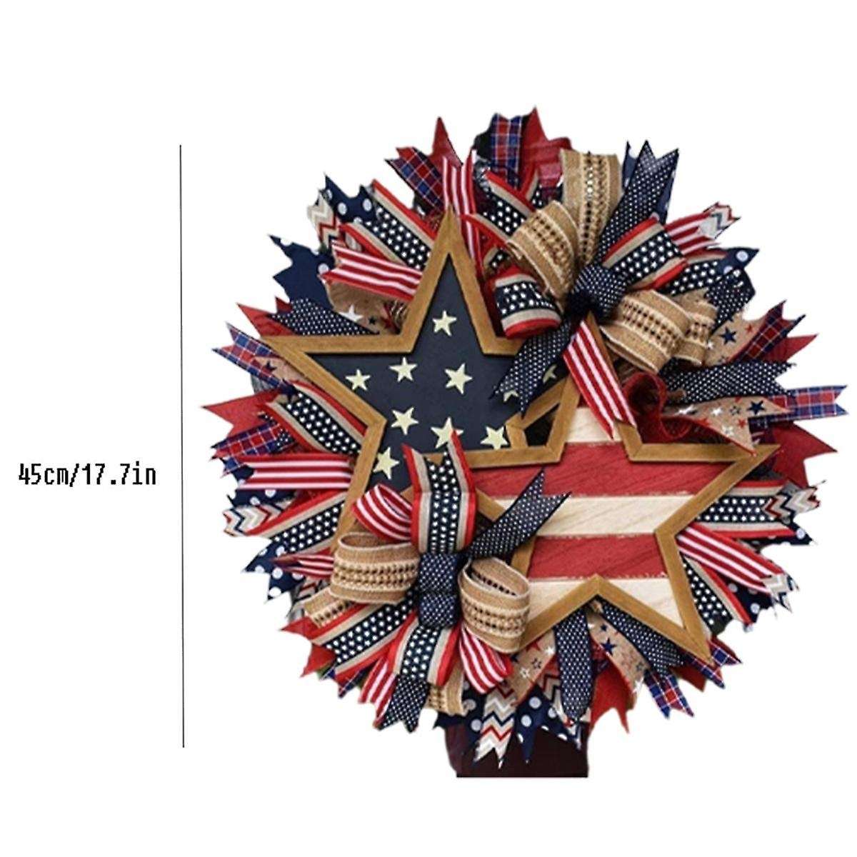 Independence Day Garland Patriotic Star Garland Wall Hanging Festive Atmosphere Decorative Pendant