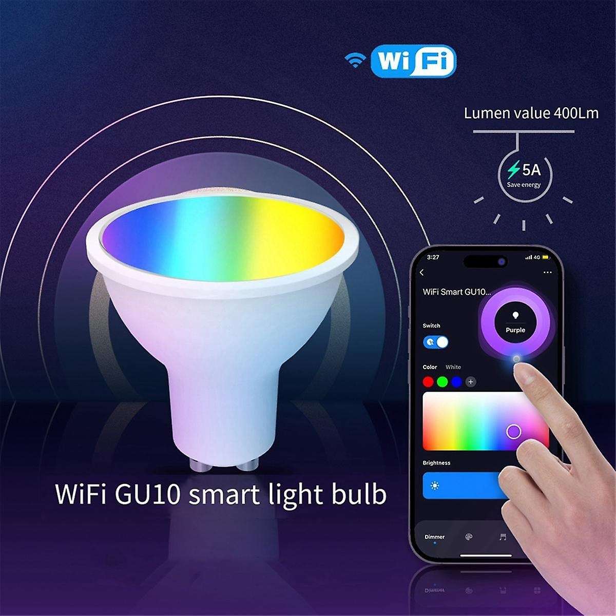 Interface RGB Light Bulb App Remote Control 5W Dimmable Wifi Graffiti Smart Home Led Multifunction L