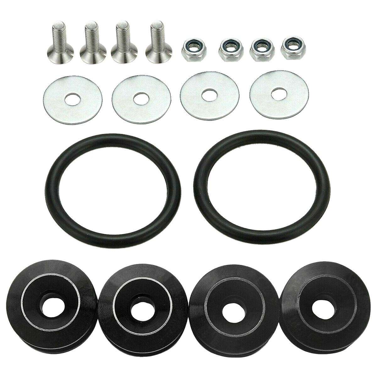 JDM Aluminum Quick Release Fasteners Bumper Trunk Hatch Lids Kit Black
