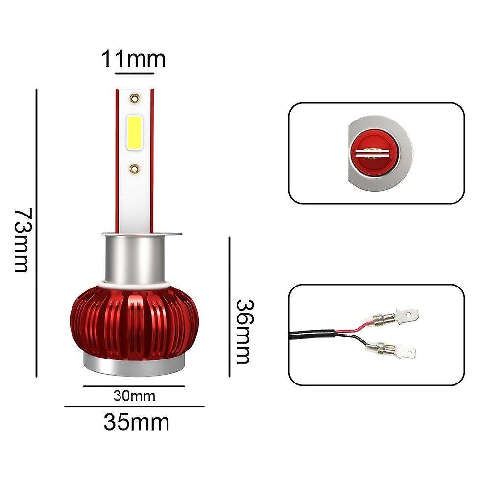 K1 Car Led Headlight Cob Beam Bulb Led H1 3800Lm 40W Strong Headlight Fog Light