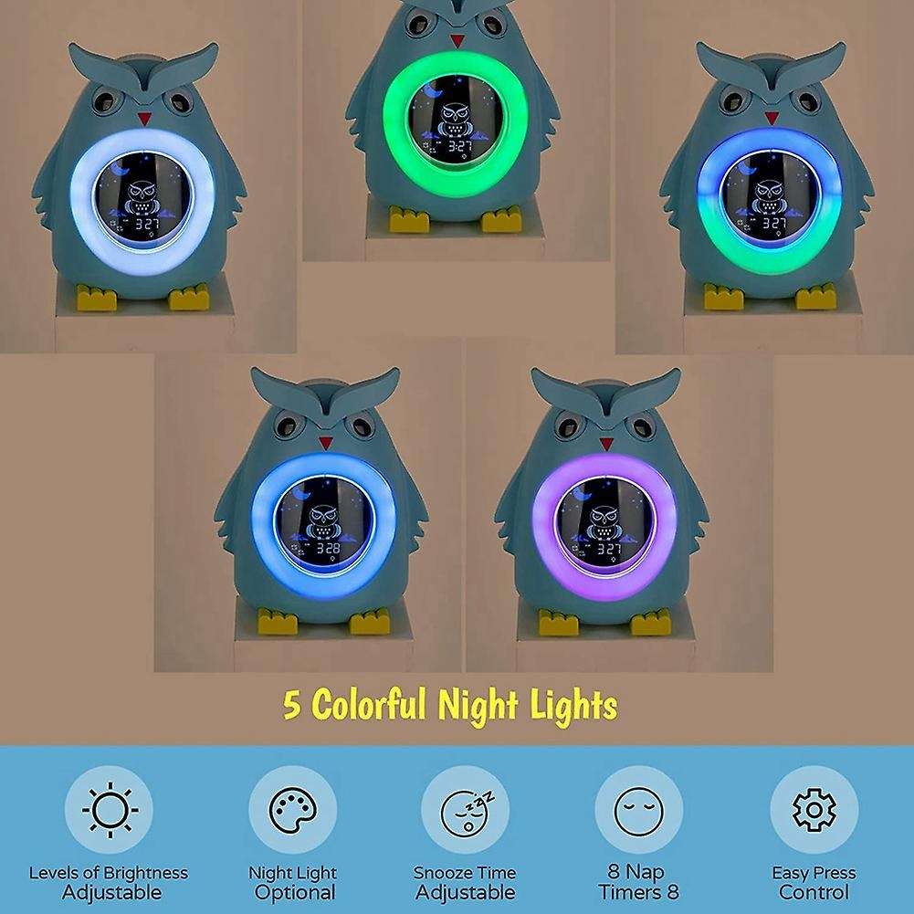 Kids Alarm Clock, Digital Dual Alarm Clock for Kids Boys Girls Bedroom, Children's Alarm Clock with