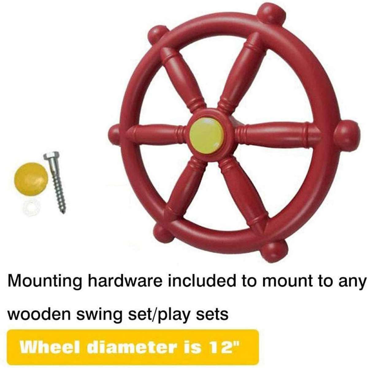 Kids Playground Steering Wheel, Swingset Steering Wheel Attachment, Pirate Ship Wheel for Jungle Gym