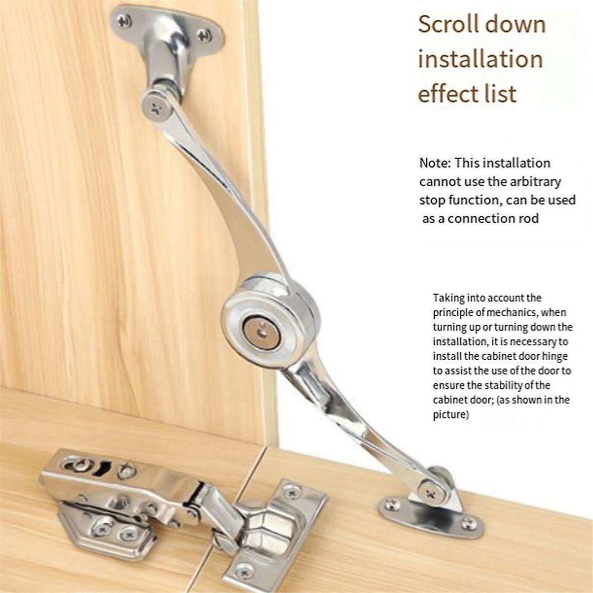 Kitchen Cabinet Door Adjustable Polished Hinges, Furniture Lift Flip Supports, Support Hardware B