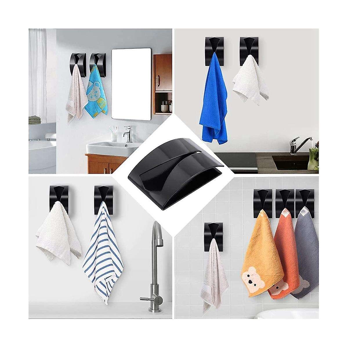 Kitchen Towel Rack, Stainless Steel Kitchen Dishcloth Hook, Non-drilled Hand Towel Hanger Towel Rac