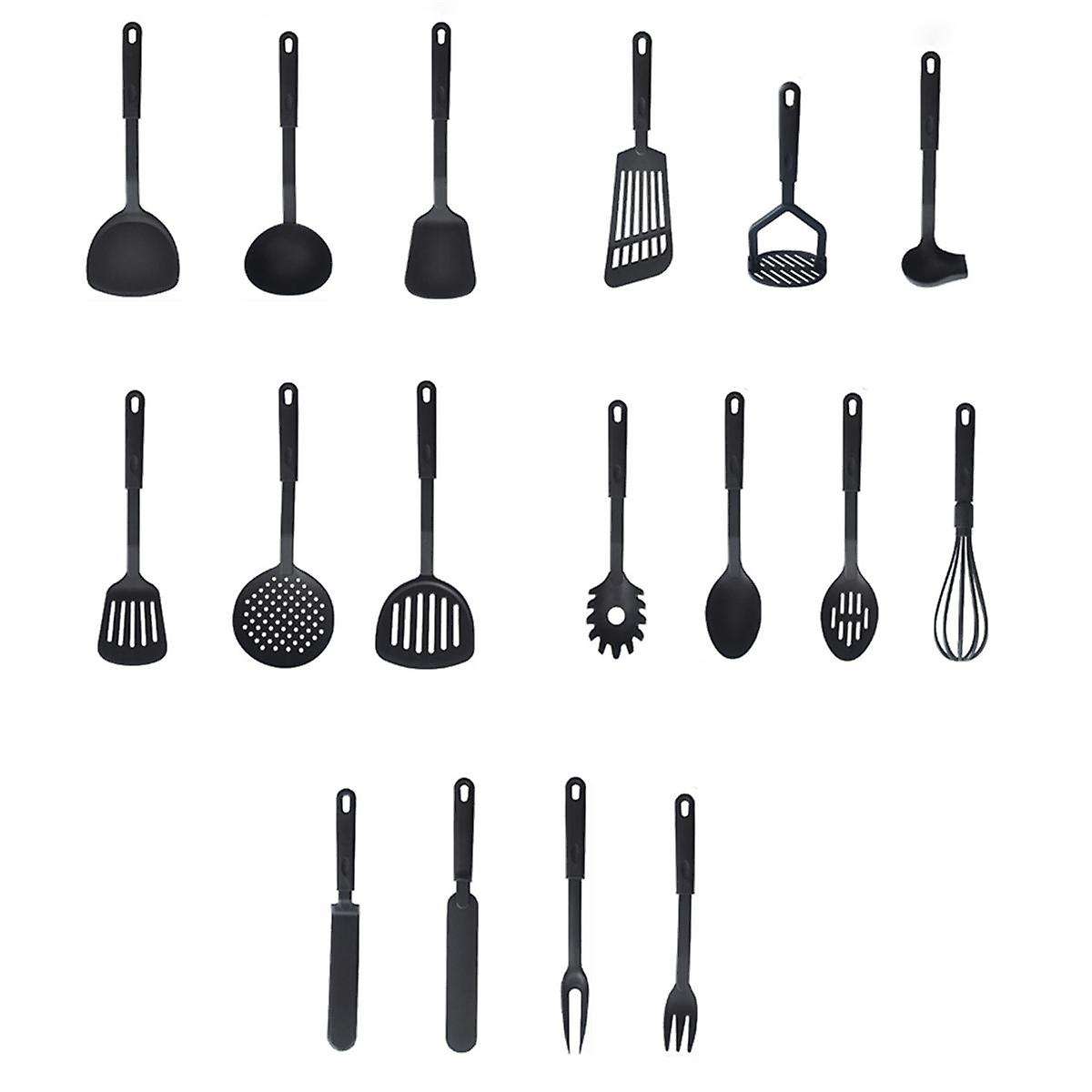 Kitchen Utensils Set of 17 Pcs, Nylon Non-Stick Cooking Utensils Set,Kitchen Gadgets Tools for Cook