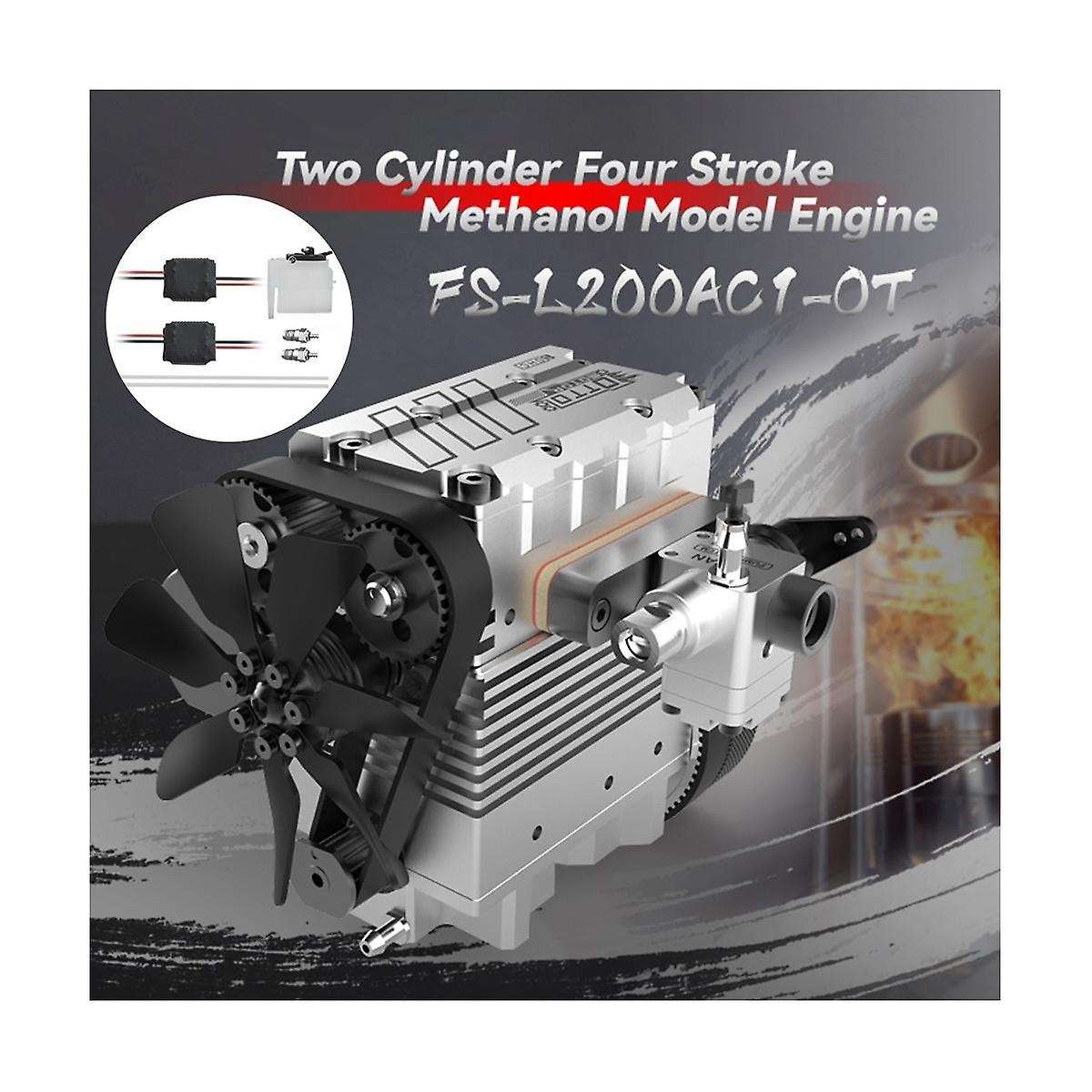 L200ac1-ot Engine+l200 Start Kit 4 Stroke Air Cooled Engine 7cc 4000-16000rpm Inline 2 Cylinder Engi