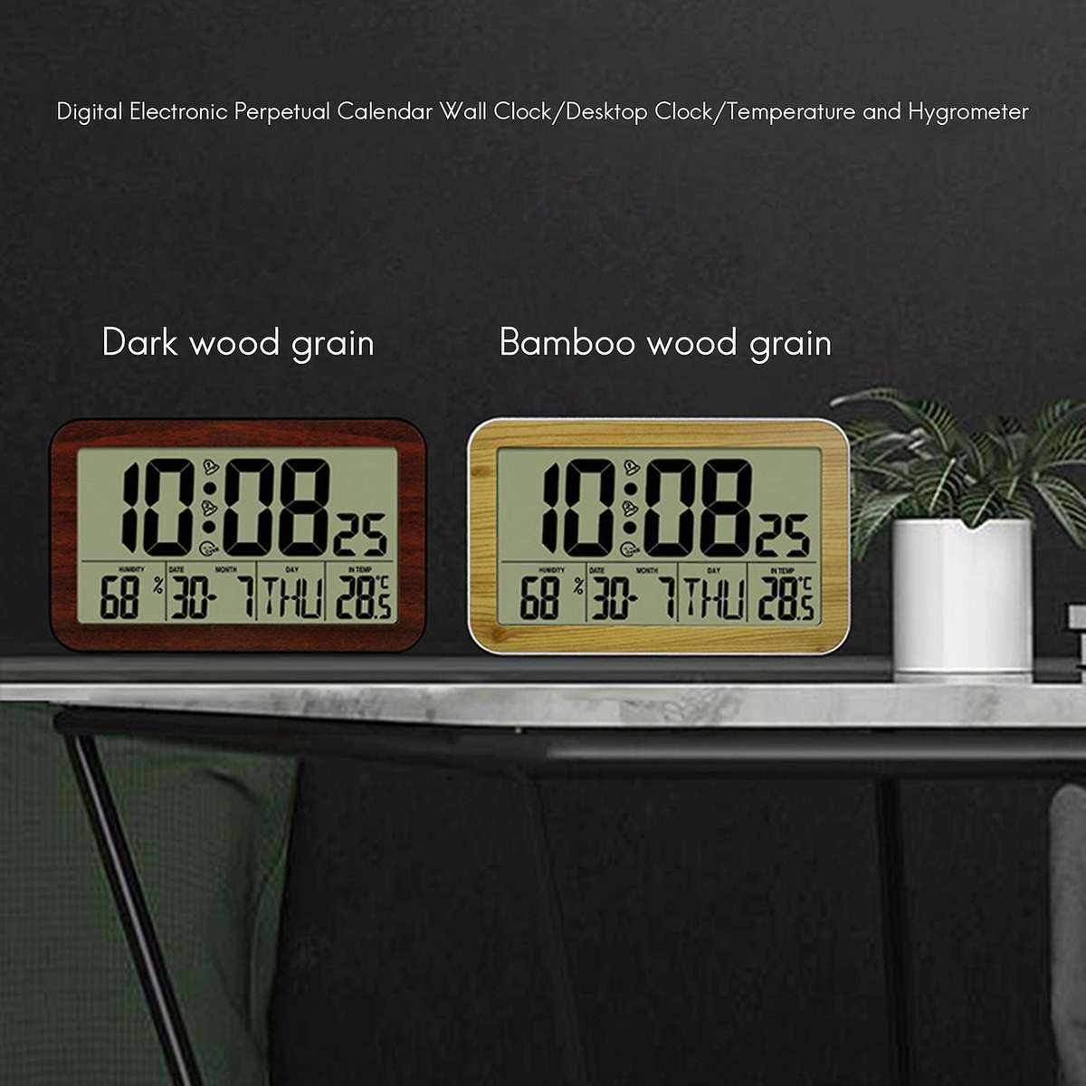 Large Screen Digital Wall Clock Home Electronic Wall Clock Student Electronic Alarm Clock Digital D