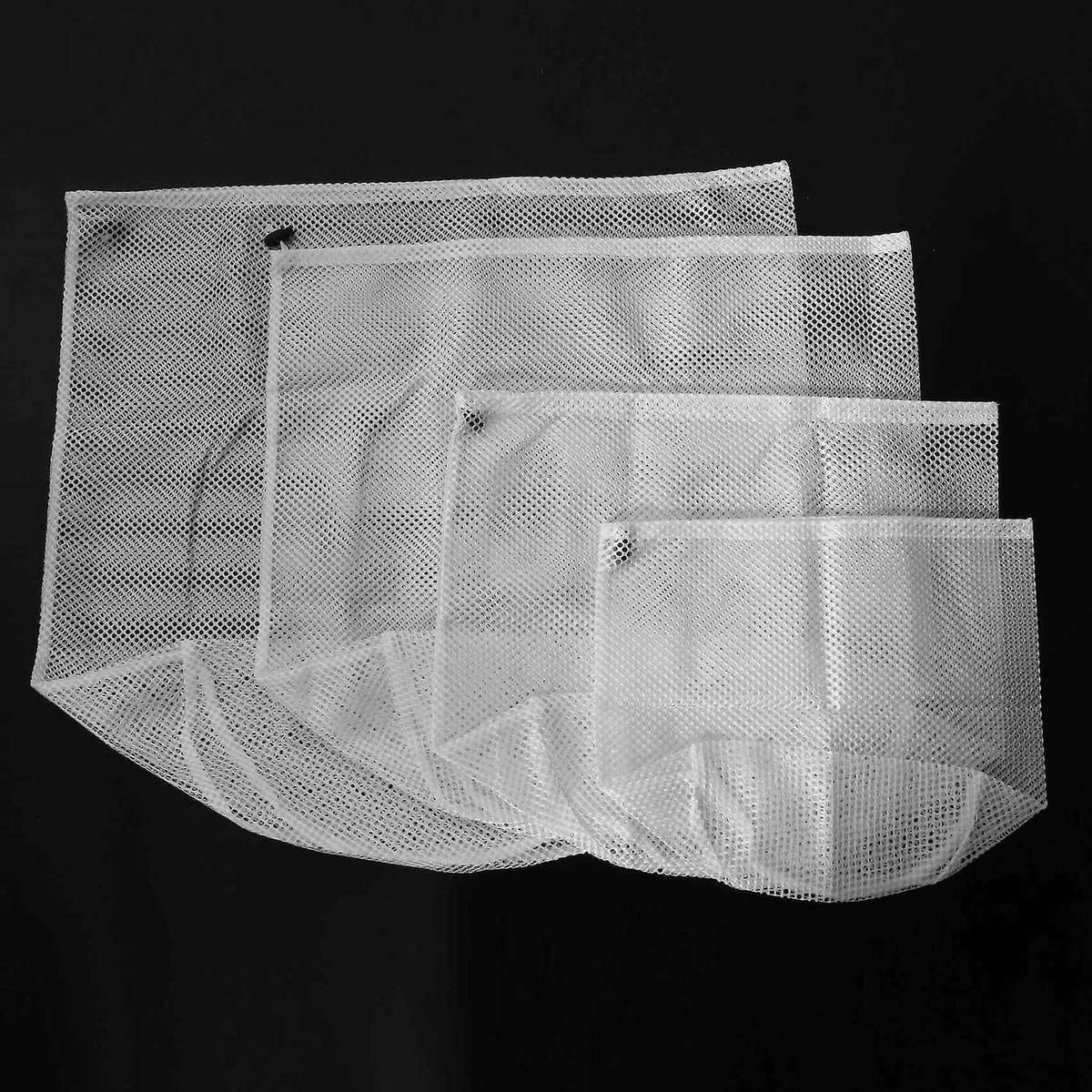 Laundry Bag Set of 4 Laundry Net Laundry Bags Washing Machine with Cord Stopper, Reusable Large Mesh