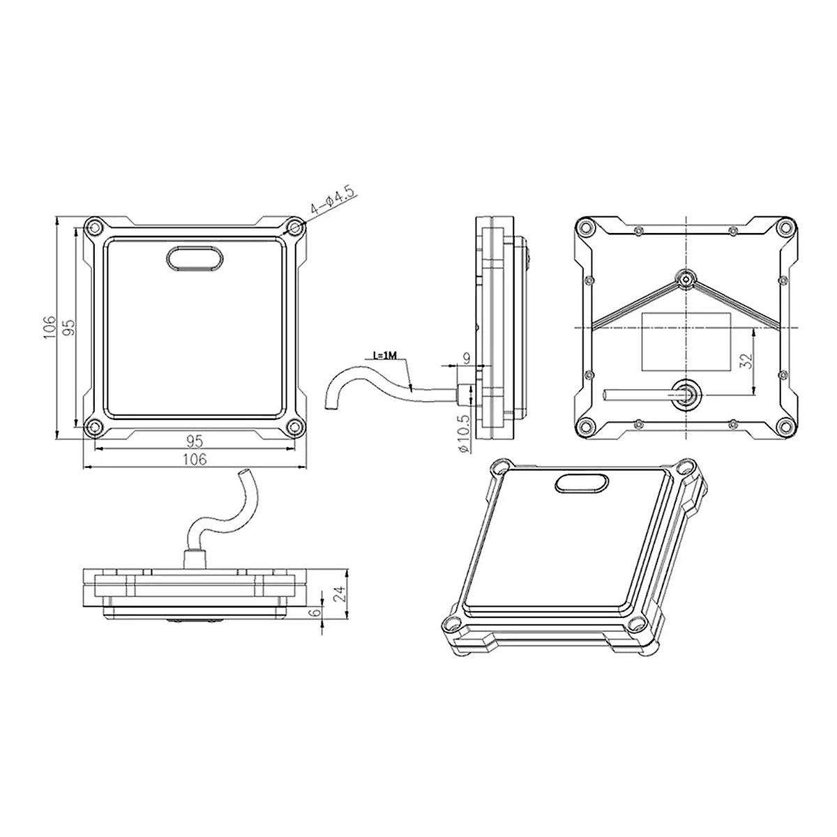 Ldtr20 Speed Indicator Road Speed Measurement 24ghz Millimeter Wave Radar Sensor Module Bayonet 1km/