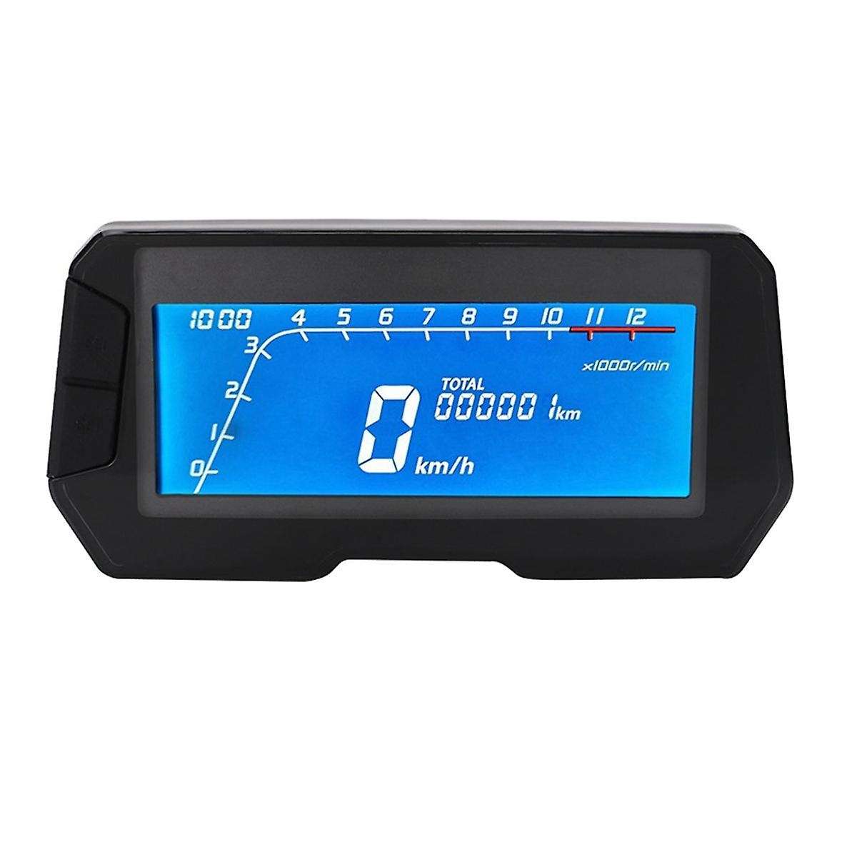 Led 12000rpm 6 Gear Universal Motorcycle Lcd Digital Speedometer Backlight Odometer 2 4 Cylinders Me
