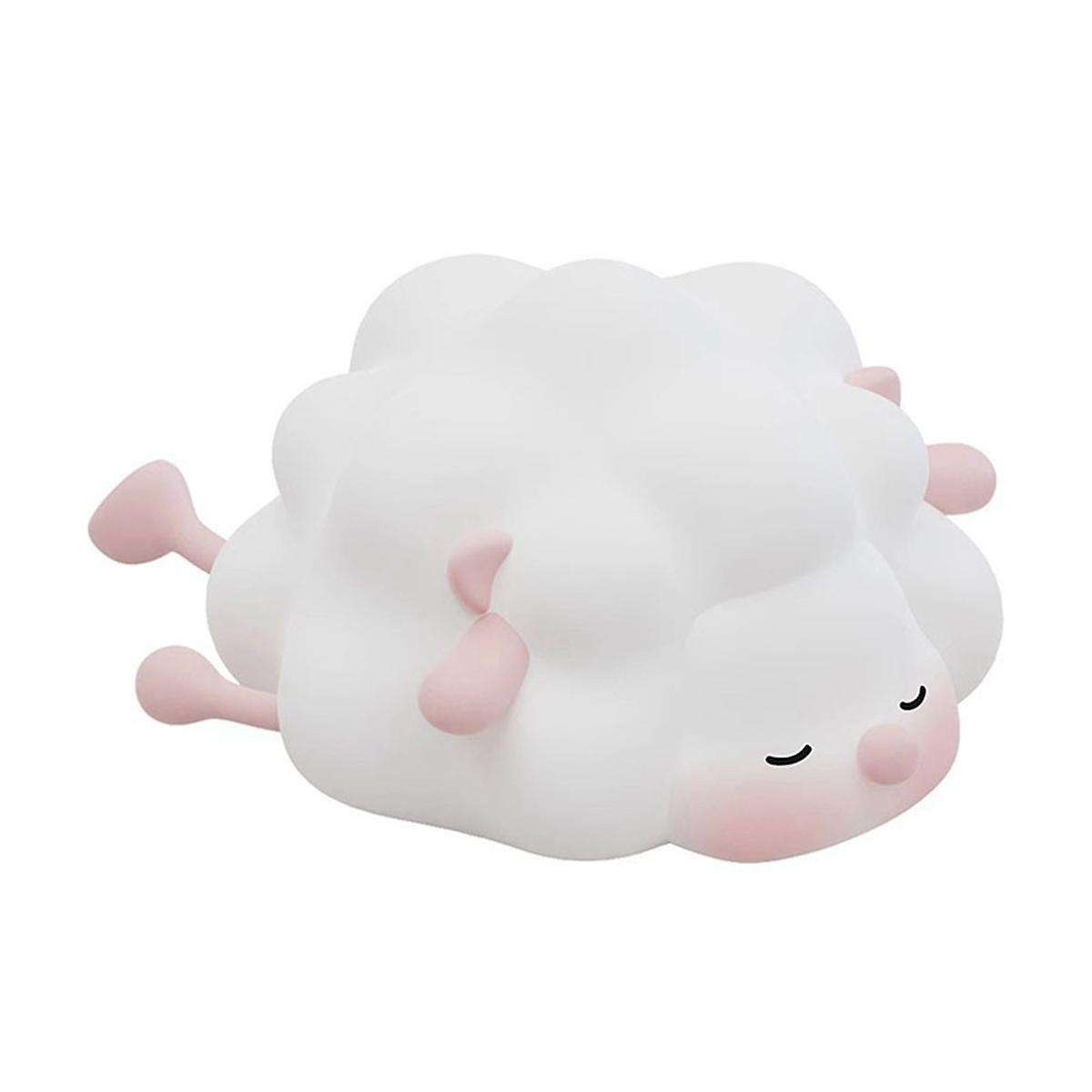 LED Cute Sheep Night Light USB Silicone Night Lamp Rechargeable Touch Sensor Nightlight Sheep Lamp