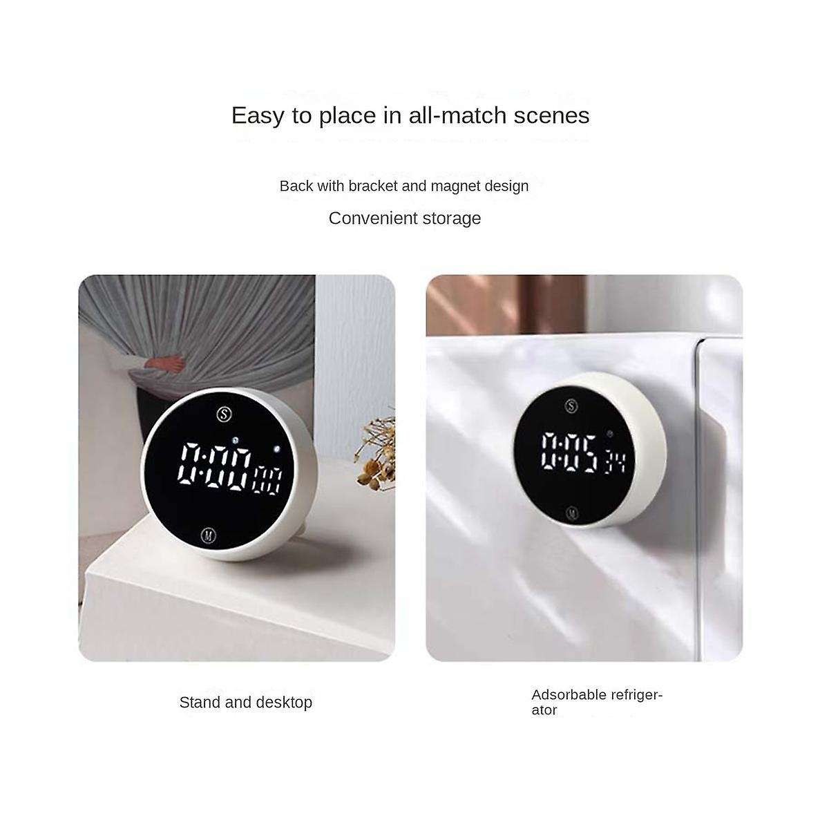 LED Digital Kitchen Timer for Cooking Shower Stopwatch Alarm Clock Magnetic Electronic Cooking Count
