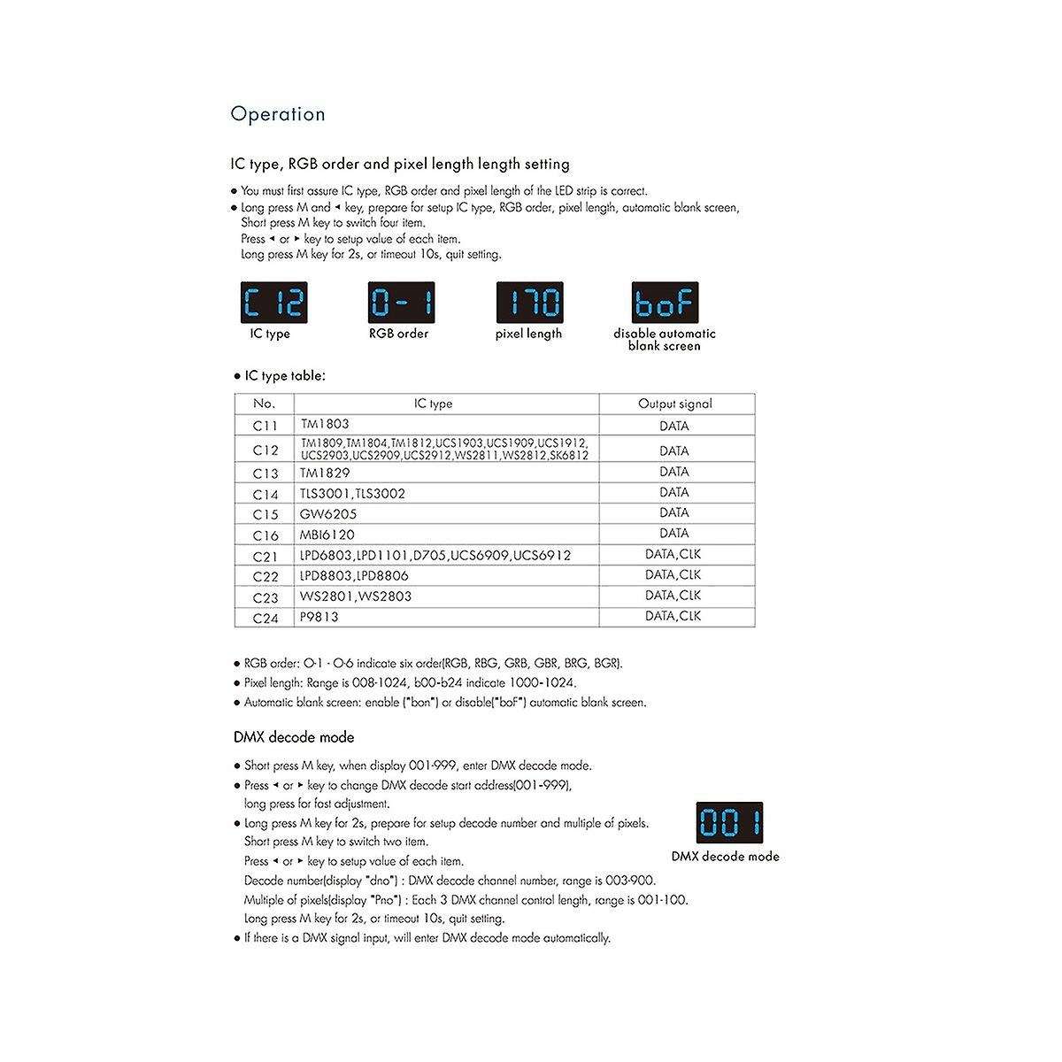 Led Dmx512 to Spi Decoder Dmx Converter 1024 Dots Ttl Pixel Controller Support 6803/8806/2811/ 2812/