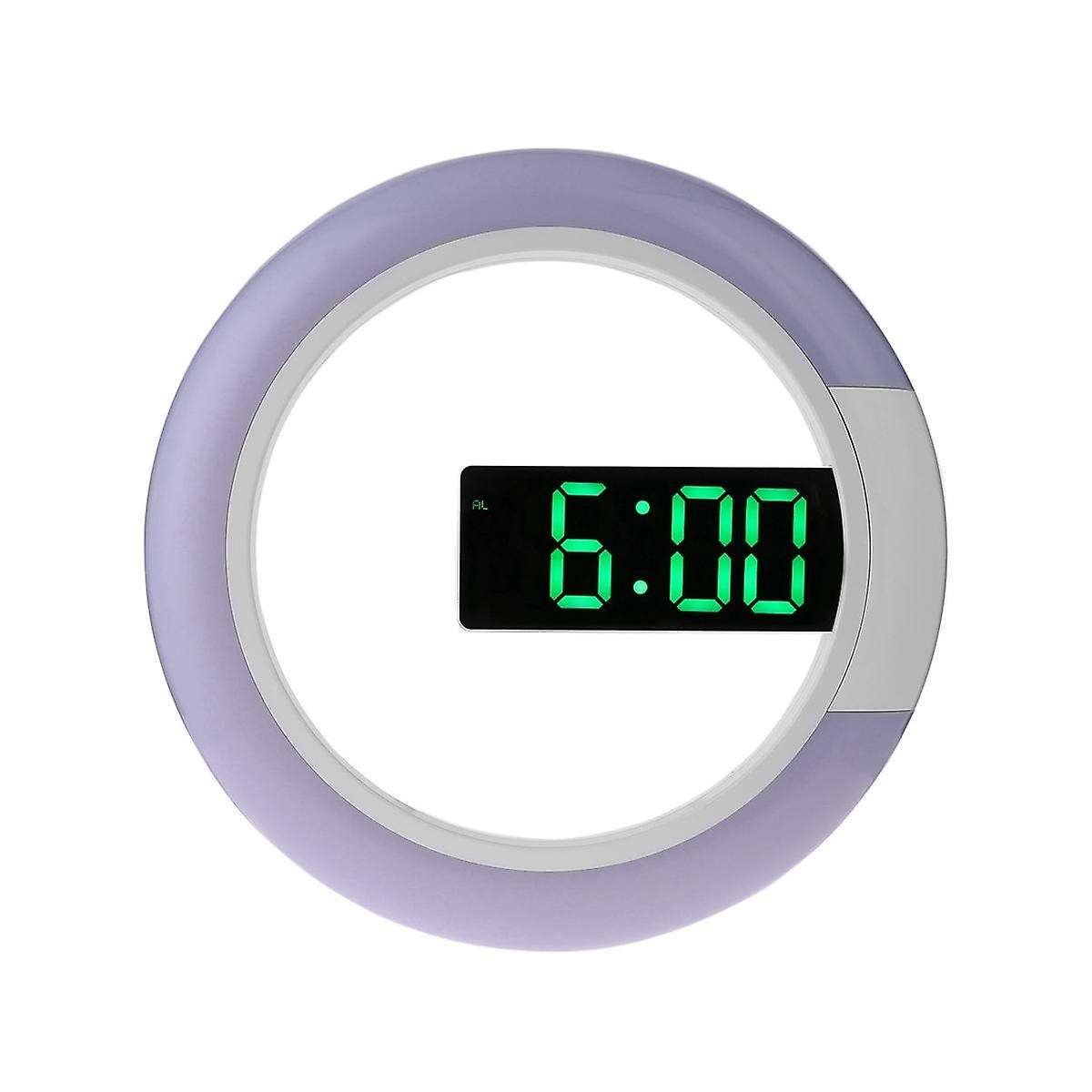 Led Digital Wall Clock Digital Display Temperature 7 Colors 3d Bedroom Living Room Decoration Digita