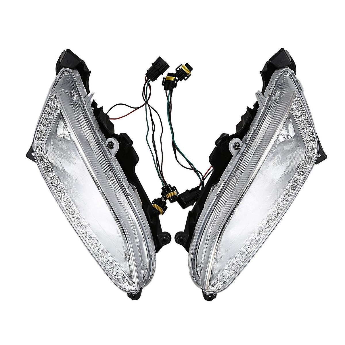 LED DRL Daytime Running Light Fog Lamp 12V Car Running Lights for IX45 2013 2014 2015