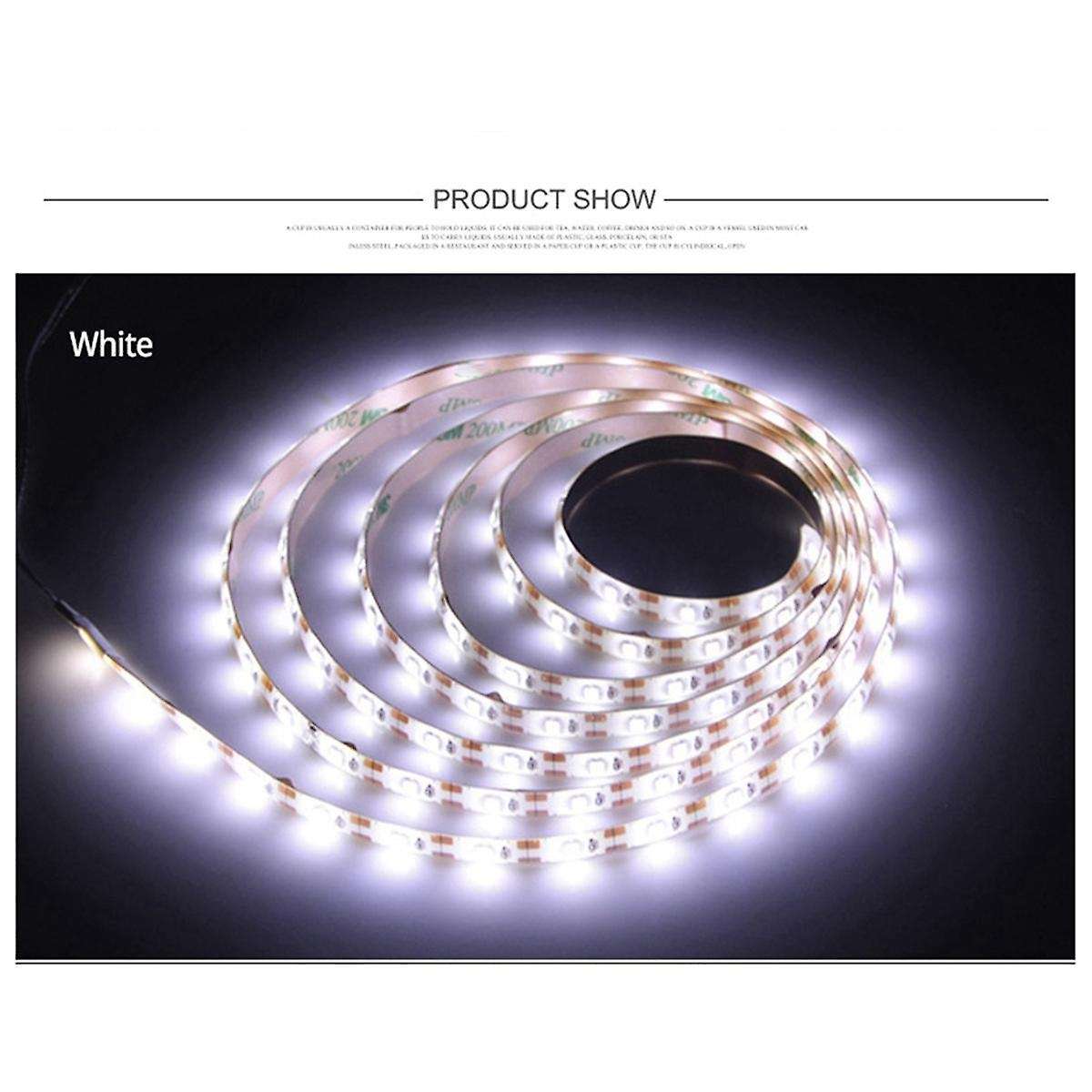 LED Ice Strip Light for Kitchen with Switch Warm White Waterproof 2M