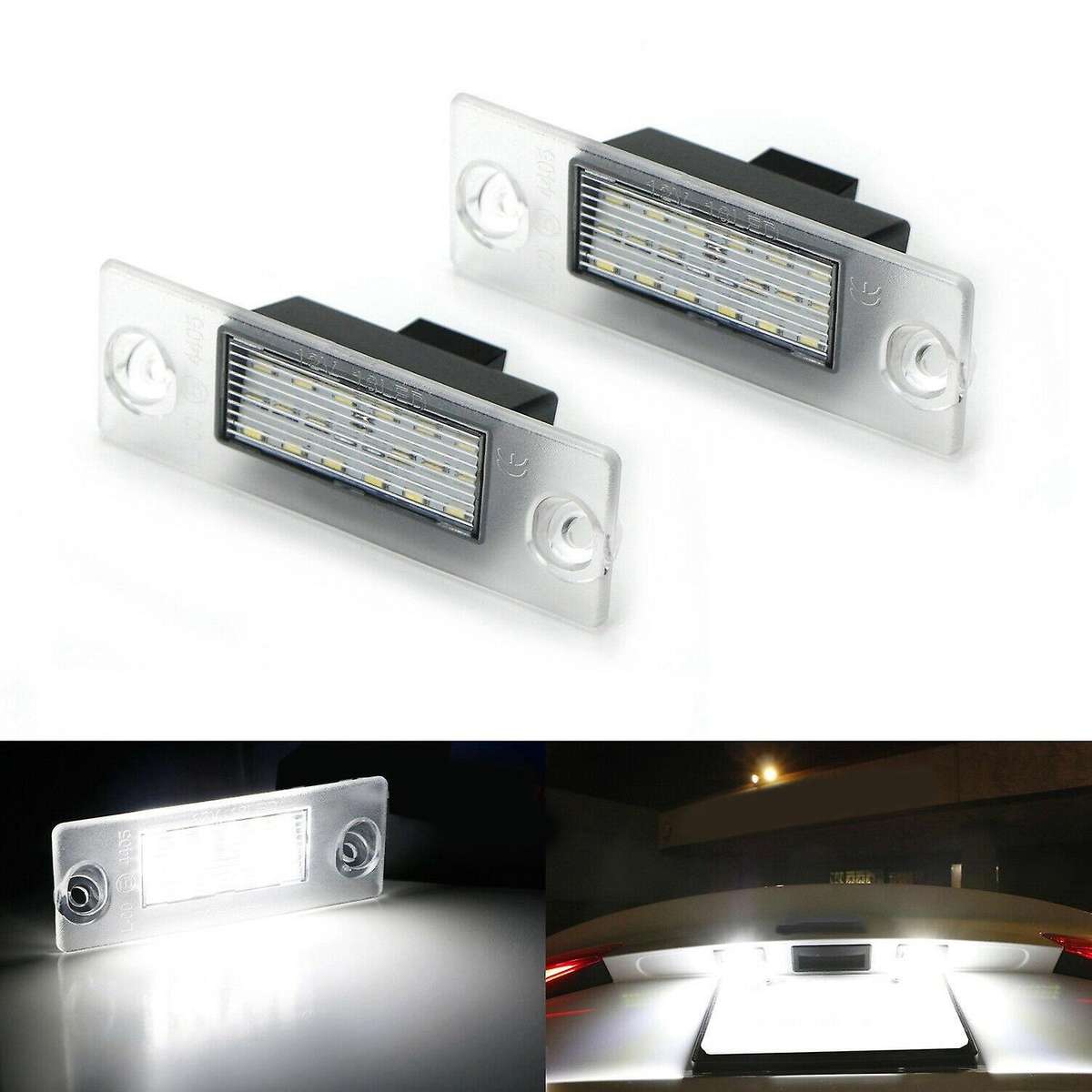LED License Plate Lights Number Plate Light Car Parts Lamp for  A4 B5 96-01
