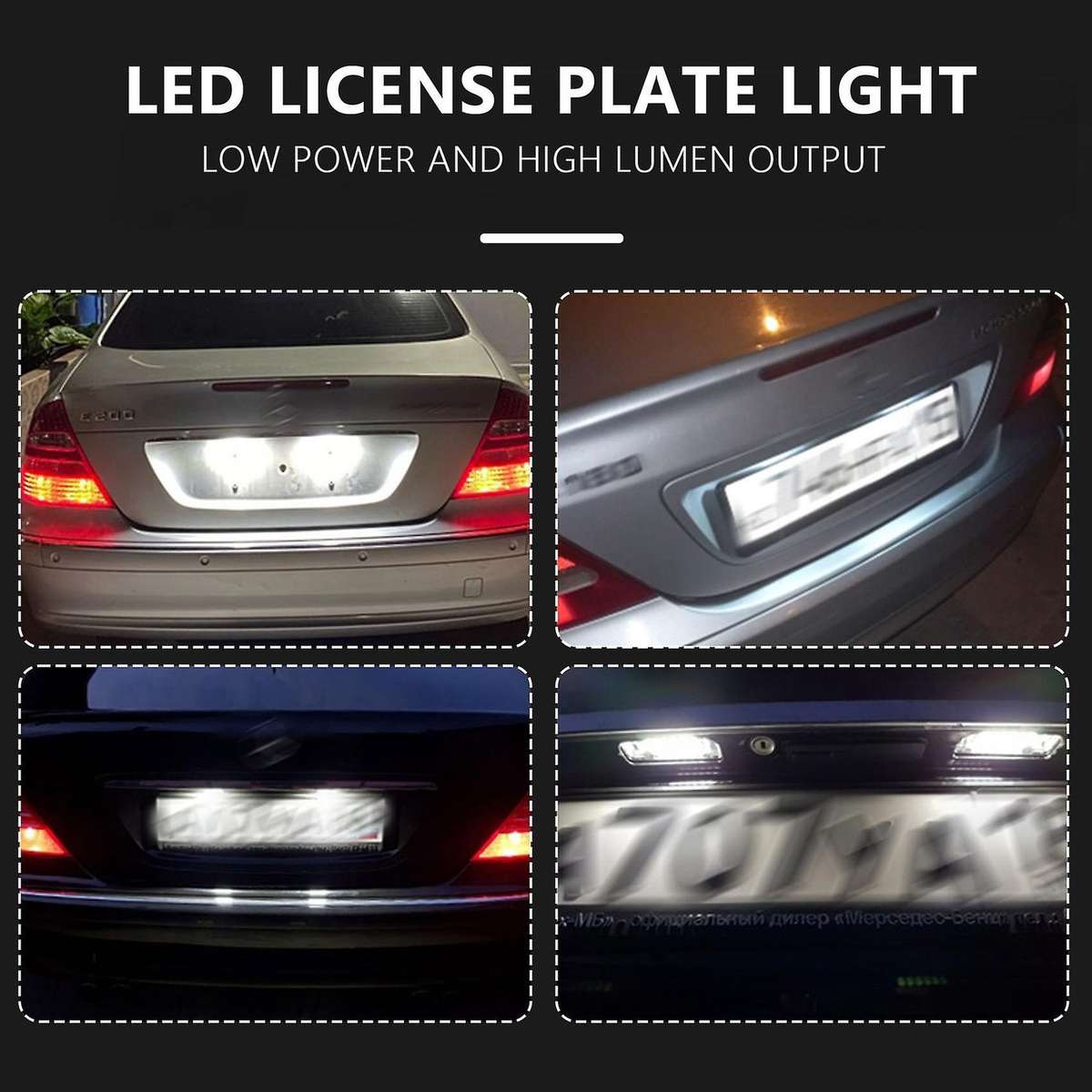 Led License Plate Light Lamp Error Free for W203 5d W211 R171 W219