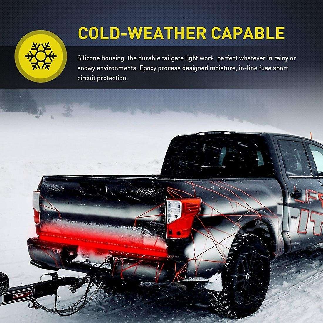 LED Light Bar 48 Inch Tail Light Bar for Pickup Trailer SUV RV Van Full Function Brake Reverse Turn