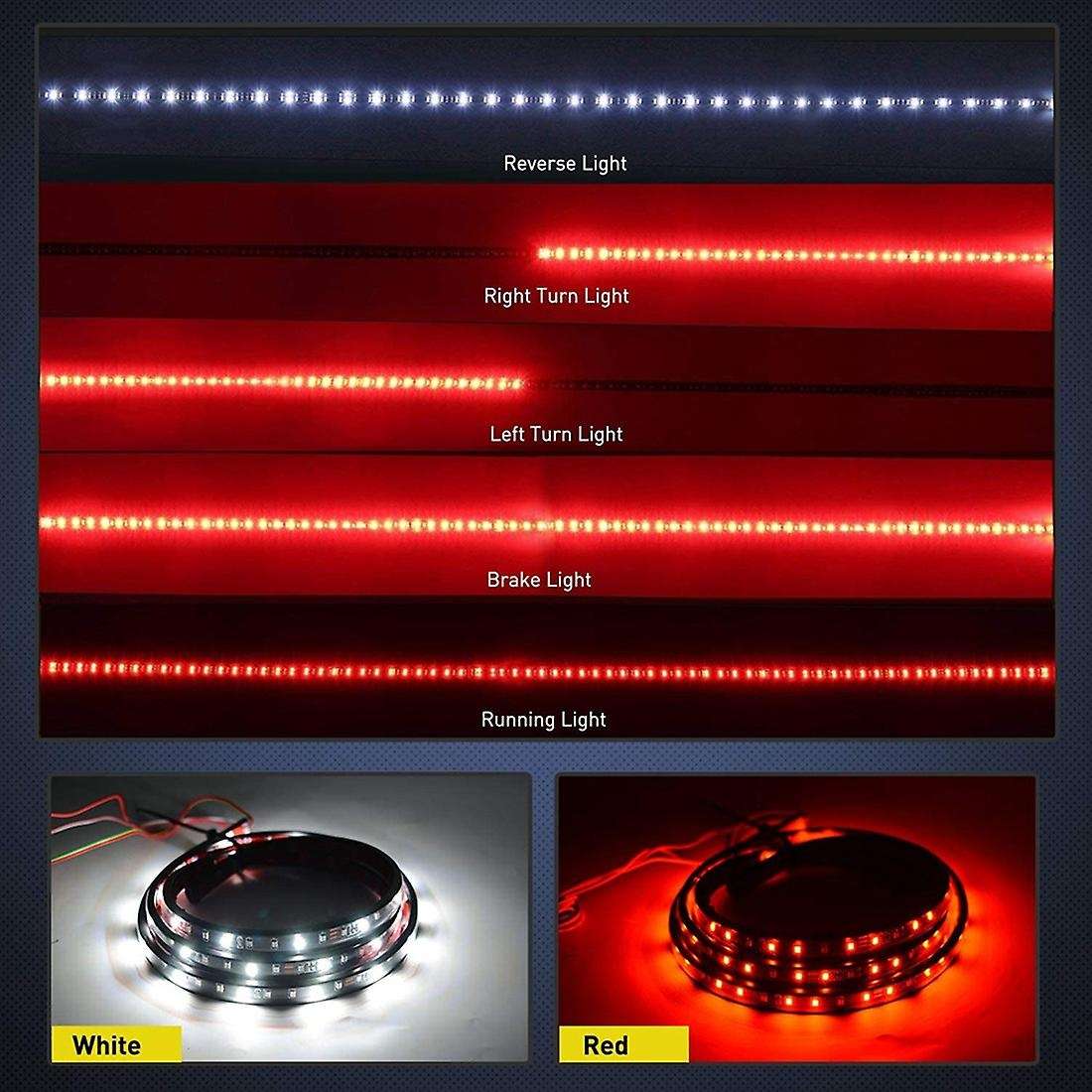 LED Light Bar 48 Inch Tail Light Bar for Pickup Trailer SUV RV Van Full Function Brake Reverse Turn
