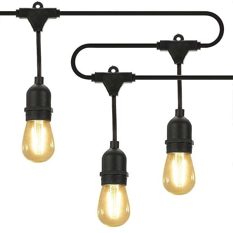 Led Light String E27 Lamp Head Power Line Waterproof Marquee for Garden, Family, Backyard, Wedding,